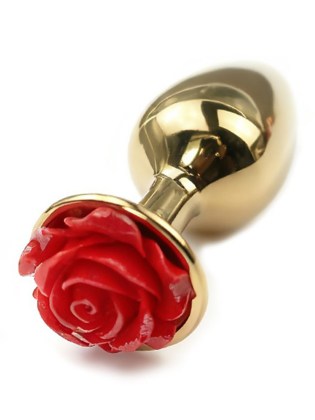 Metalni analni plug sa ukrasom u obliku ruže AT 1229-2